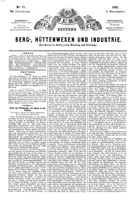 Der Berggeist Freitag 5. September 1862