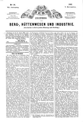 Der Berggeist Freitag 7. November 1862