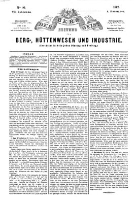 Der Berggeist Dienstag 2. Dezember 1862