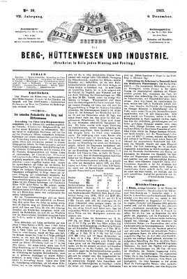 Der Berggeist Dienstag 9. Dezember 1862