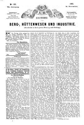 Der Berggeist Mittwoch 24. Dezember 1862