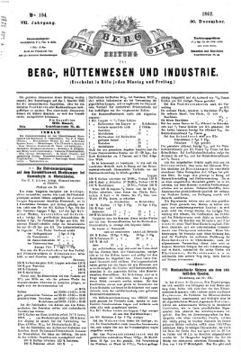 Der Berggeist Dienstag 30. Dezember 1862