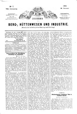 Der Berggeist Freitag 23. Januar 1863