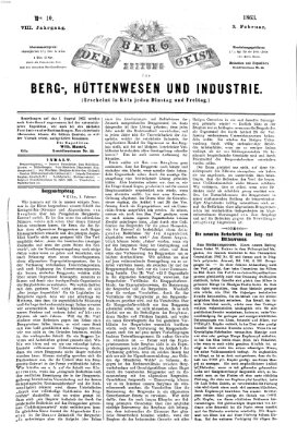 Der Berggeist Dienstag 3. Februar 1863