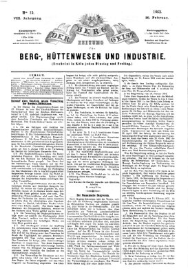 Der Berggeist Freitag 20. Februar 1863