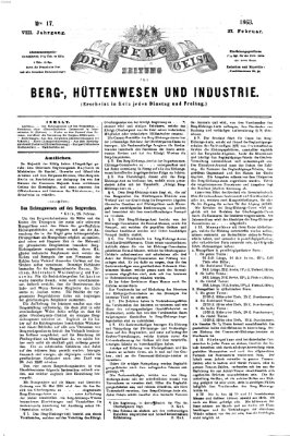 Der Berggeist Freitag 27. Februar 1863