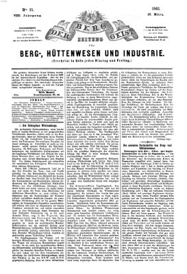 Der Berggeist Freitag 27. März 1863