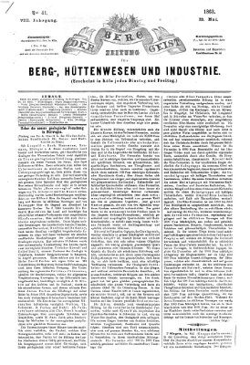 Der Berggeist Freitag 22. Mai 1863