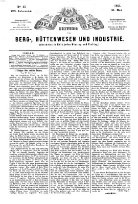 Der Berggeist Freitag 29. Mai 1863