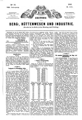 Der Berggeist Freitag 24. Juli 1863