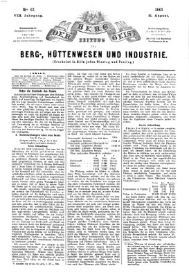 Der Berggeist Freitag 21. August 1863