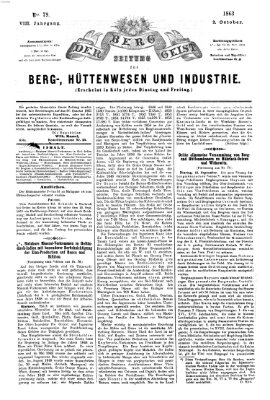 Der Berggeist Freitag 2. Oktober 1863