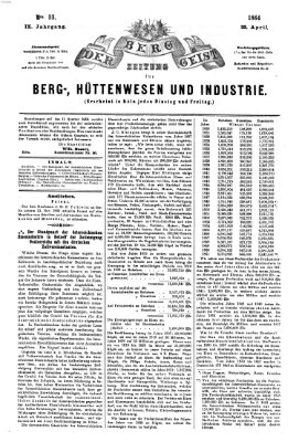 Der Berggeist Freitag 22. April 1864