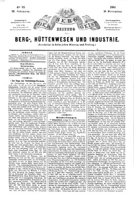 Der Berggeist Dienstag 15. November 1864