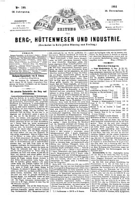 Der Berggeist Dienstag 13. Dezember 1864