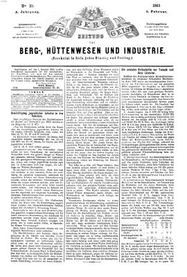 Der Berggeist Freitag 3. Februar 1865