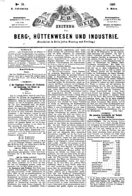 Der Berggeist Freitag 3. März 1865