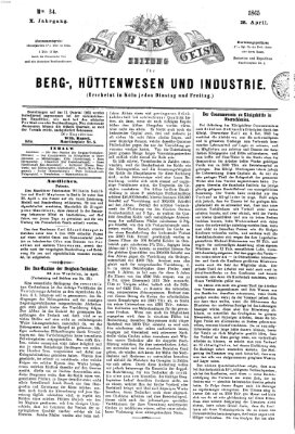 Der Berggeist Freitag 28. April 1865