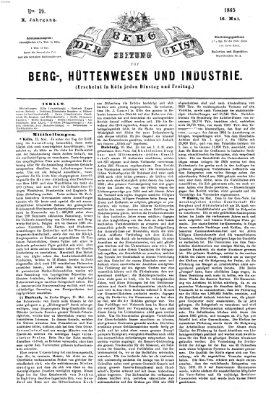 Der Berggeist Dienstag 16. Mai 1865