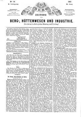 Der Berggeist Freitag 23. Juni 1865