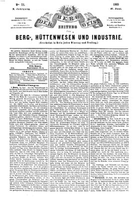 Der Berggeist Dienstag 27. Juni 1865