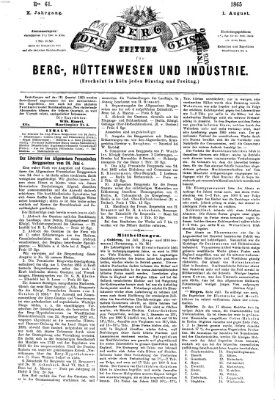 Der Berggeist Dienstag 1. August 1865