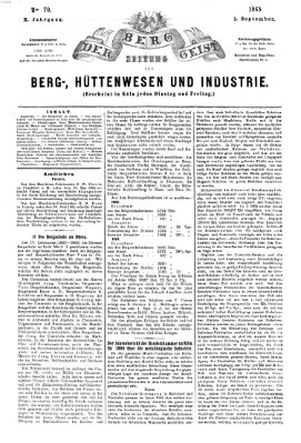 Der Berggeist Freitag 1. September 1865