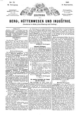 Der Berggeist Freitag 8. September 1865