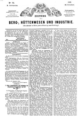 Der Berggeist Freitag 20. Oktober 1865