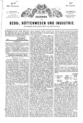 Der Berggeist Freitag 26. Januar 1866