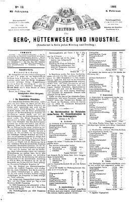 Der Berggeist Freitag 9. Februar 1866