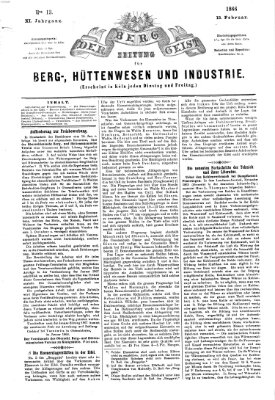 Der Berggeist Dienstag 13. Februar 1866