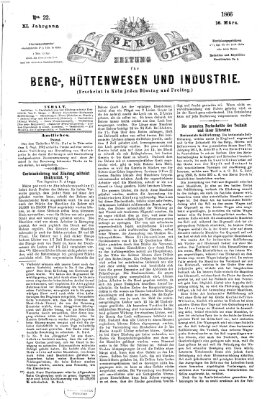 Der Berggeist Freitag 16. März 1866