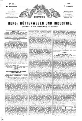 Der Berggeist Dienstag 7. August 1866