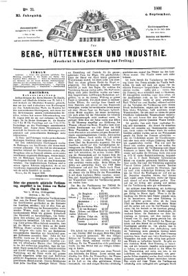 Der Berggeist Dienstag 4. September 1866