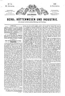 Der Berggeist Freitag 14. September 1866