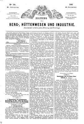 Der Berggeist Freitag 28. Dezember 1866