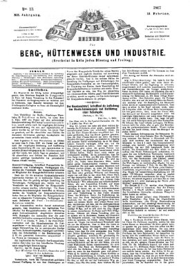 Der Berggeist Dienstag 12. Februar 1867