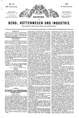 Der Berggeist Dienstag 10. September 1867