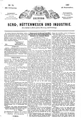 Der Berggeist Freitag 27. September 1867