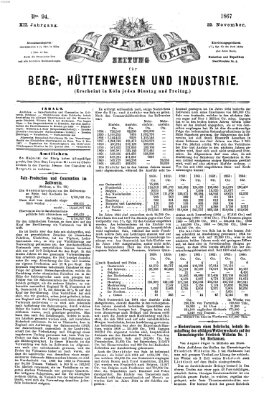 Der Berggeist Freitag 22. November 1867