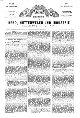 Der Berggeist Freitag 29. November 1867