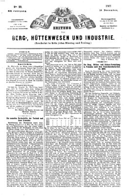 Der Berggeist Dienstag 10. Dezember 1867