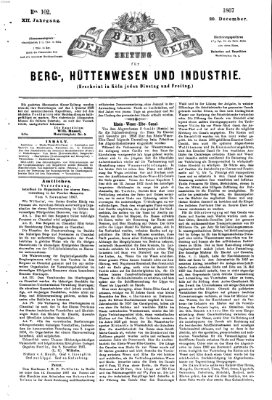 Der Berggeist Freitag 20. Dezember 1867