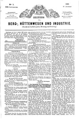 Der Berggeist Freitag 17. Januar 1868