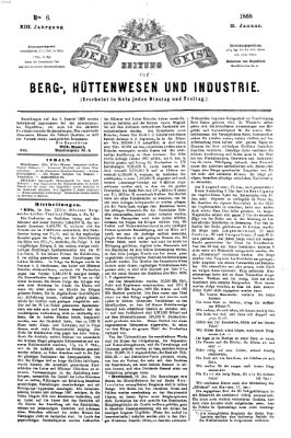 Der Berggeist Dienstag 21. Januar 1868