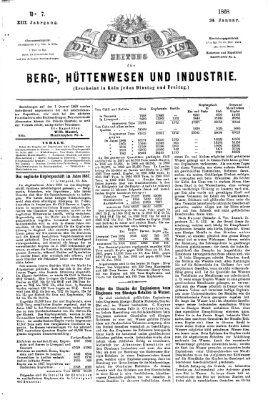 Der Berggeist Freitag 24. Januar 1868