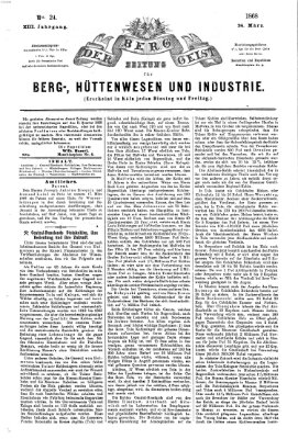 Der Berggeist Dienstag 24. März 1868