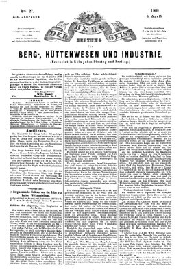 Der Berggeist Freitag 3. April 1868