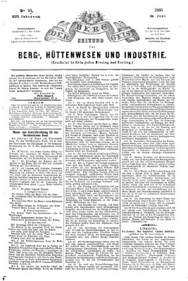 Der Berggeist Freitag 26. Juni 1868